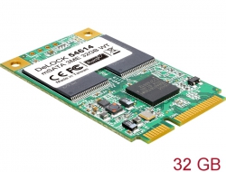54614 Delock mSATA 6 Gb/s Flash Module 32 GB wide temperature range