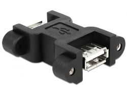65559 Delock Adapter USB 2.0 Typ A Buchse > USB Typ A Buchse mit Schraubanschluss