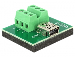 65518 Delock Adapter Mini USB, żeńskie > 6-pinowa kostka połączeniowa