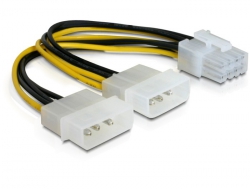 82432  Delock Cable Power 8pin >  2x 5.25 Molex