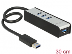 62534 Delock USB 3.0 Externer Hub 4 Port