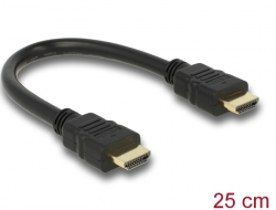 83352 Delock Cable High Speed HDMI with Ethernet – HDMI A male > HDMI A male 4K 25 cm
