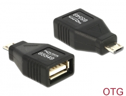 65549 Delock Adapter USB Micro B male > USB 2.0 female OTG full covered