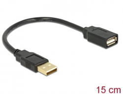 82457 Delock Extension cable USB 2.0 A-A 15 cm male / female 
