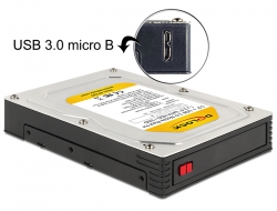 47225 Delock 3.5″ Obudowa przenośna 1 x 2.5″ SATA HDD / SSD