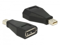 65238 Delock Adapter mini DisplayPort 1.2 Stecker > DisplayPort Buchse schwarz