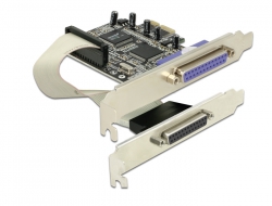 89125 Delock PCI Express x1-kort till 2 x Parallelport