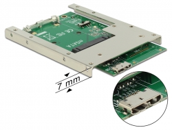 62468 Delock Converter USB 3.0 > mSATA with 2.5″ Frame (7 mm)