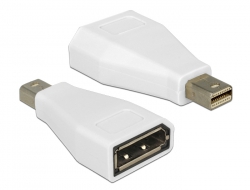65239 Delock Adapter mini DisplayPort 1.2 Stecker > DisplayPort Buchse weiß