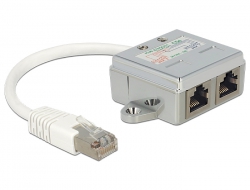 65177 Delock RJ45 Port Doubler 1 x RJ45 plug to 2 x RJ45 jack (2 x Ethernet)