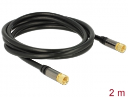 88919 Delock Antenna cable F Plug > F Plug RG-6/U 2 m black