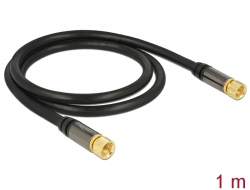 88918 Delock Antenna cable F Plug > F Plug RG-6/U 1 m black