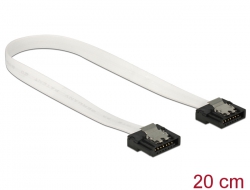 83503 Delock Cablu SATA 6 Gb/s 20 cm, alb FLEXI