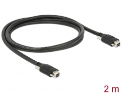 83592 Delock Cable FireWire 9 pin male with screws > 9 pin male with screws 2 m