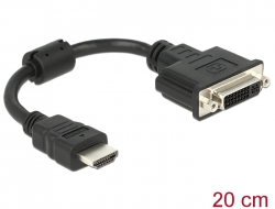 65327 Delock Adapter HDMI Stecker > DVI 24+5  Buchse 20 cm