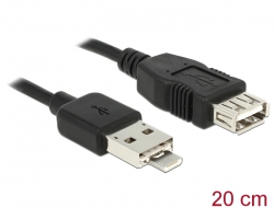 83609 Delock Kabel USB 2.0 Typ A + Micro-B Kombo Stecker > USB 2.0 Typ A Buchse OTG 20 cm