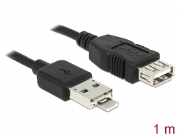 83611 Delock Kábel USB 2.0 A típusú + Micro-B kombinált csatlakozódugó > USB 2.0 A típusú hüvely OTG 1 m