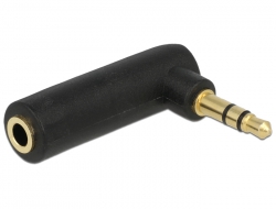 65364 Delock Adapter Audio Klinke 3,5 mm 3 Pin Stecker > Buchse gewinkelt