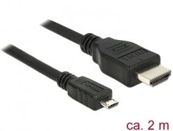 83649 Delock Cable MHL 3.0 macho > High Speed HDMI-A macho 4K 2 m