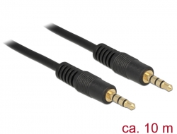 84728 Delock Cable Stereo Jack 3.5 mm 4 pin male > male  10 m