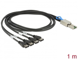 83064 Delock Cable Mini SAS SFF-8088 > 4 x eSATA de 1 m