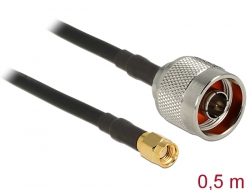 88937 Delock Antenna Cable N Plug > RP-SMA Plug CFD200 0.5 m Low Loss