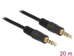 84732 Delock Cable Stereo Jack 3.5 mm 4 pin male > male 20 m