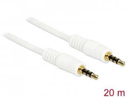 84733 Delock Cable Stereo Jack 3.5 mm 4 pin male > male  20 m