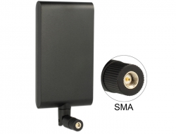 88971 Delock LTE Antenne SMA 1 ~ 4 dBi omnidirektional drehbar Gelenk schwarz