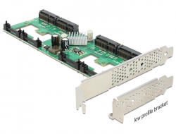 89373 Delock Karta PCI Express > 4 x wewnętrzne gniazda mSATA z obsługą RAID