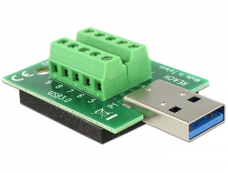 65639 Delock Adapter USB 3.0 Typ-A hane > terminalblock 10-stift