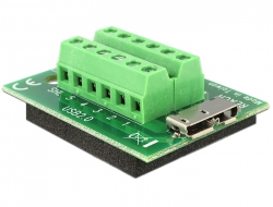 65641 Delock Adapter Micro USB 3.0 Buchse > Terminalblock 12 Pin