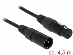 85047 Delock Cable XLR 3 pin male > female 4.5 m Premium