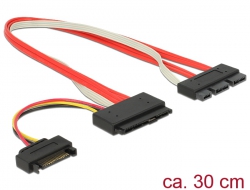 84767 Delock Cable SATA Express 18 pin plug + SATA Power > SATA Express 29 pin plug 30 cm