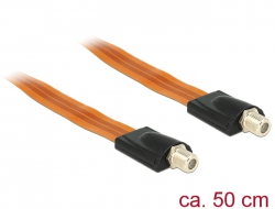 89436 Delock Antennkabel F-kontakt > F-kontakt PCB-flatkabel 50 cm fönsterledande kabel