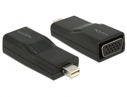 65654 Delock Adapter mini DisplayPort 1.2-dugós csatlakozó > VGA-csatlakozóhüvely fekete