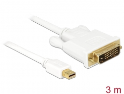 82919 Delock Kabel mini DisplayPort Stecker zu DVI 24+1 Stecker 3 m