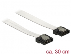 83831 Delock Cablu SATA 6 Gb/s 30 cm, alb FLEXI