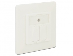 86219 Delock Keystone Wall Outlet 2 Port compact