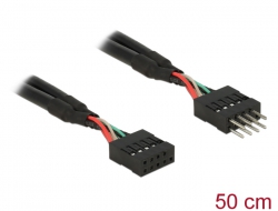 83874 Delock USB 2.0 10 Pin Verlängerungskabel Pfostenstecker > Pfostenbuchse 50 cm