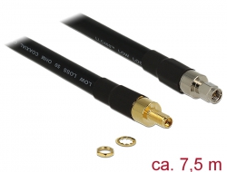 13010 Delock Anténní kabel SMA samec > SMA samice CFD400 LLC400 7,5 m nízké ztráty