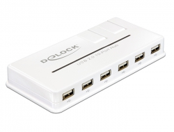 61857 Delock Hub USB 2.0 externo de 10 puertos