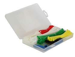 18633 Delock Cable ties box 350 pieces coloured with installation tool