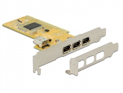 89443 Delock Κάρτα PCI > 3 x εξωτερικά + 1 x εσωτερικά FireWire A