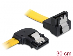 82840 Delock Cable SATA 6 Gb/s left/down metal  30 cm