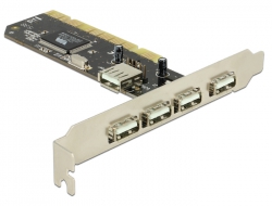 89028 Delock Carte PCI > 4 x externes + 1 x internes USB 2.0