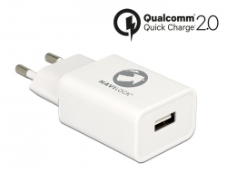 62677 Navilock Napájecí zdroj 1 x USB typ A s Qualcomm® Quick Charge™ 2.0 bílý