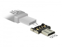 65681 Delock Adaptér OTG USB Micro-B samec pro USB Typ-A samec