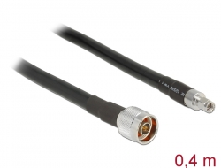 13018 Delock Cablu antenă N tată > RP-SMA tată CFD400 LLC400 40 cm low loss
