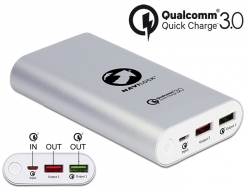 41501 Navilock Batería externa de 10200 mAh 2 x USB Tipo-A hembra con Qualcomm® Quick Charge™ 3.0